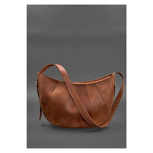 Шкіряна сумка Круасан світло-коричнева BlankNote (BN-BAG-12-k-kr) фото №1