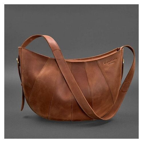 Шкіряна сумка Круасан світло-коричнева BlankNote (BN-BAG-12-k-kr) фото №5