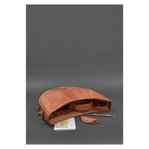 Шкіряна сумка Круасан світло-коричнева BlankNote (BN-BAG-12-k-kr) фото №3
