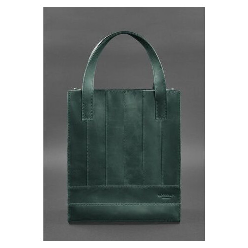 Шкіряна жіноча сумка шоппер Бетсі зелена BlankNote (BN-BAG-10-iz) фото №2