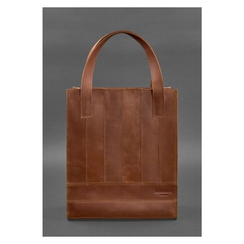 Шкіряна жіноча сумка шоппер Бетсі світло-коричнева Crazy Horse BlankNote (BN-BAG-10-k-kr) фото №1