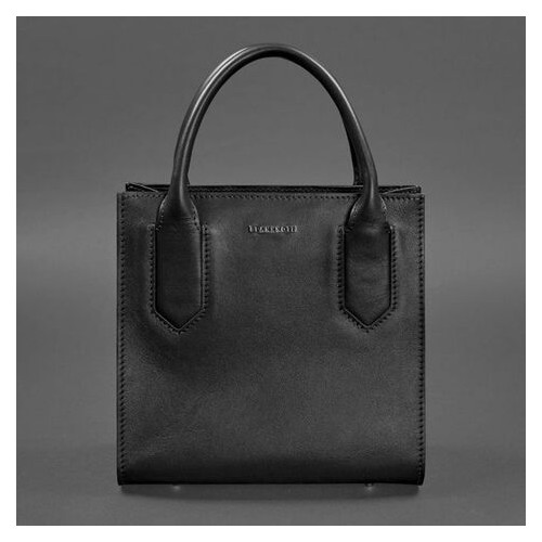 Шкіряна жіноча сумка-кроссбоді чорна BlankNote (BN-BAG-28-g) фото №10