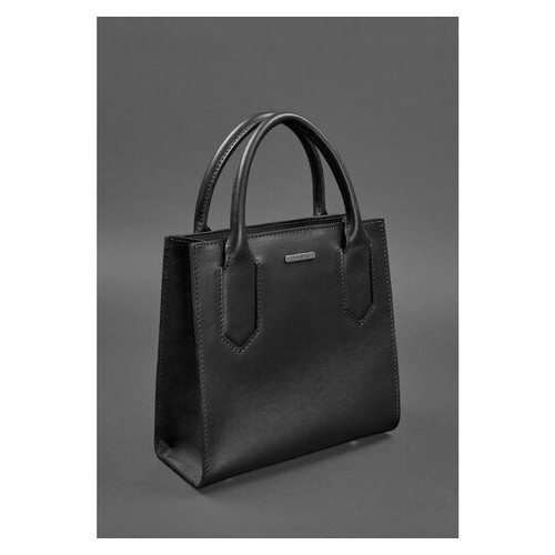Шкіряна жіноча сумка-кроссбоді чорна BlankNote (BN-BAG-28-g) фото №3