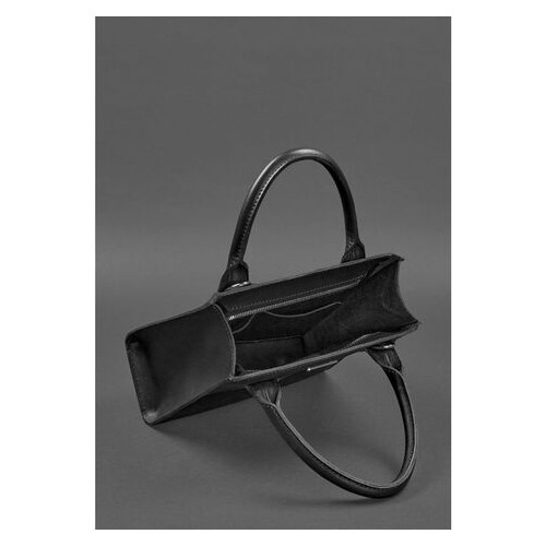 Шкіряна жіноча сумка-кроссбоді чорна BlankNote (BN-BAG-28-g) фото №6