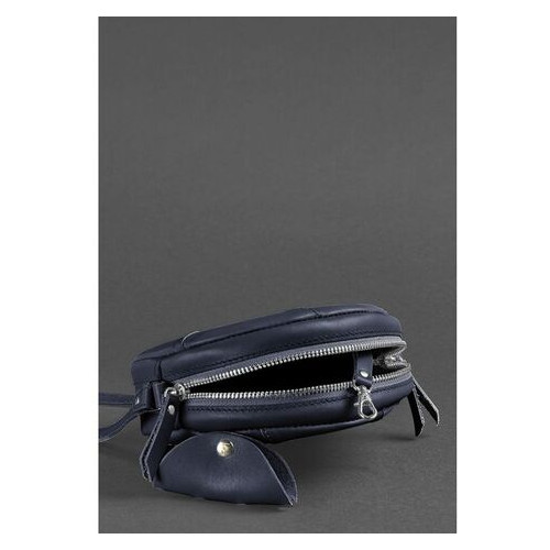 Шкіряна жіноча сумка Бон-Бон темно-синя BlankNote (BN-BAG-11-navy-blue) фото №3