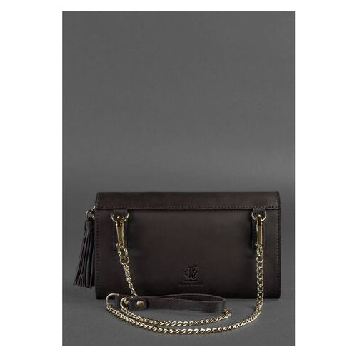 Жіноча шкіряна сумка BlankNote Еліс темно-коричнева Краст (BN-BAG-7-choko) фото №3