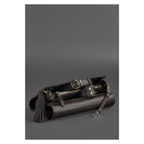 Жіноча шкіряна сумка BlankNote Еліс темно-коричнева Краст (BN-BAG-7-choko) фото №6