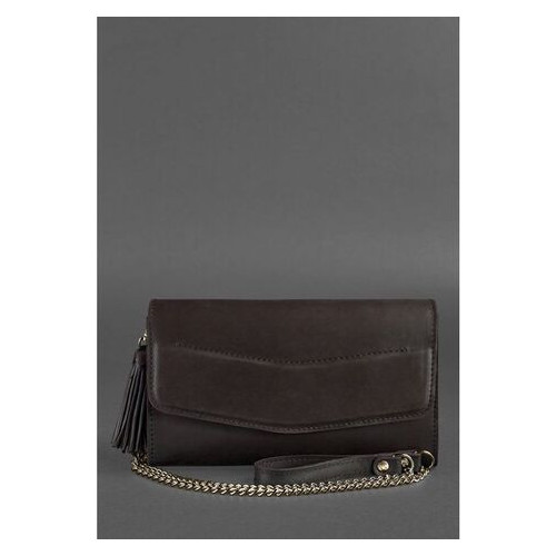 Жіноча шкіряна сумка BlankNote Еліс темно-коричнева Краст (BN-BAG-7-choko) фото №2