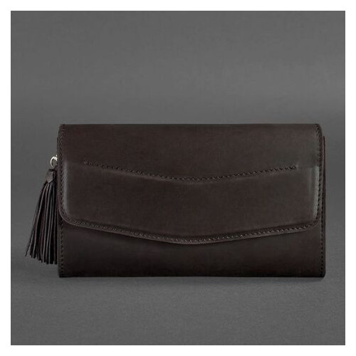 Жіноча шкіряна сумка BlankNote Еліс темно-коричнева Краст (BN-BAG-7-choko) фото №7