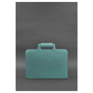 Жіноча шкіряна сумка для ноутбука и документів бірюзова BlankNote (BN-BAG-36-tiffany) фото №3