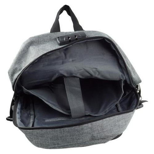 Молодіжний рюкзак з блокуванням блискавки сірий фото №4