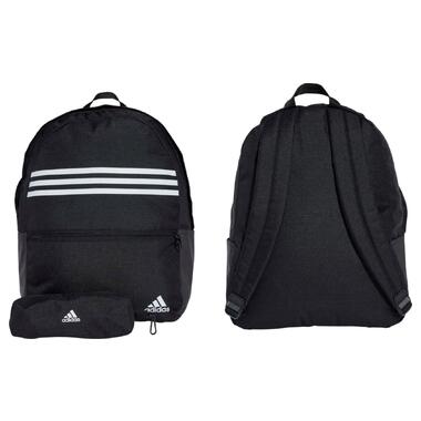 Міський шкільний спортивний рюкзак Adidas Classic Horizontal 3-S чорний IZ1895 (M-13702065) фото №1