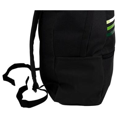 Шкільний міський спортивний рюкзак Adidas Classic Horizontal 3-Stripes чорно-зелений HY0743 (M-13557961) фото №5
