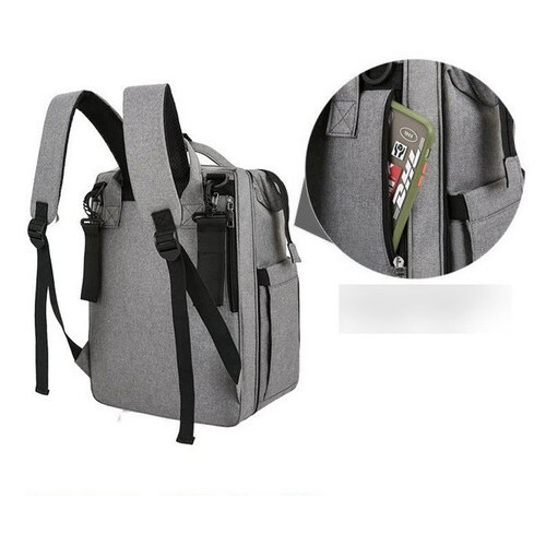 Оригінальна сумка-рюкзак для мам з термокишенями та манежем (РК-635) фото №3