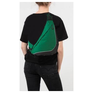 Міський рюкзак на одне плече 15L Halfar зелений з чорним фото №3
