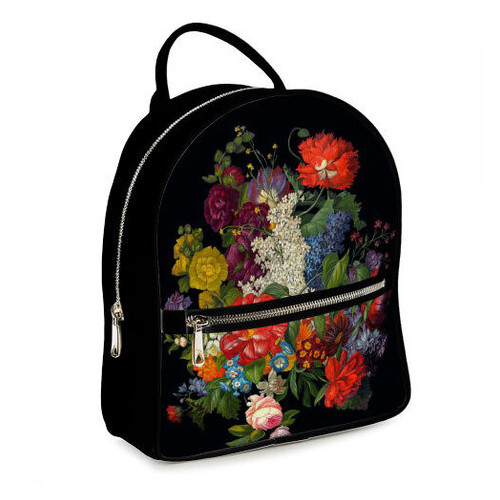 Міський жіночий рюкзак Квіти ERK_17A004_BL фото №1