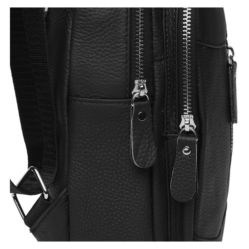 Шкіряний чоловічий рюкзак Borsa Leather K1318-black фото №5