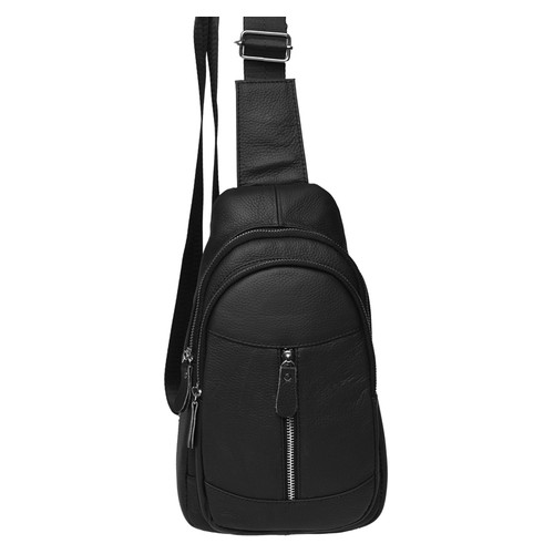 Шкіряний чоловічий рюкзак Borsa Leather K1318-black фото №2