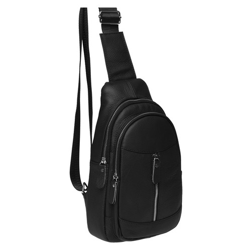 Шкіряний чоловічий рюкзак Borsa Leather K1318-black фото №4