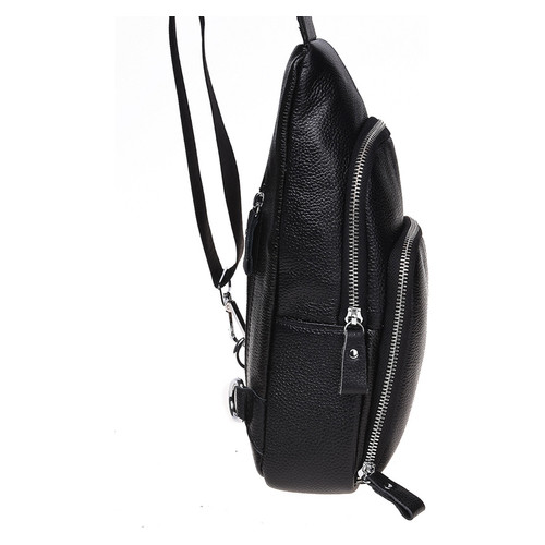 Шкіряний чоловічий рюкзак Borsa Leather K15058-black фото №5
