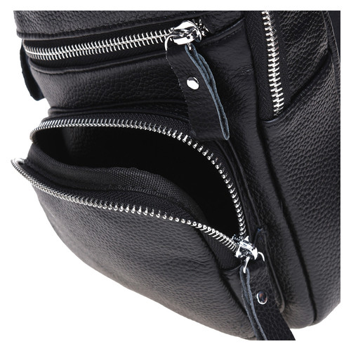 Шкіряний чоловічий рюкзак Borsa Leather K15026-black фото №8