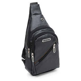 Чоловічий рюкзак через плече Monsen C1921bl-black фото №1