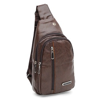 Чоловічий рюкзак через плече Monsen C1925br-brown фото №1