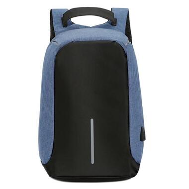 Рюкзак антизлодій c захистом від кишенькових злодіїв і з USB, Чорний/Сірий/Бузовий, XPRO (42994-_406) фото №4