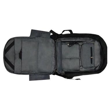 Рюкзак антизлодій c захистом від кишенькових злодіїв і з USB, Чорний/Сірий/Бузовий, XPRO (42994-_406) фото №5