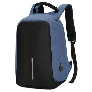 Рюкзак антизлодій c захистом від кишенькових злодіїв і з USB, Чорний/Сірий/Бузовий, XPRO (42994-_406) фото №3