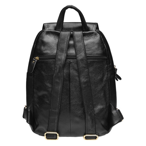 Шкіряний жіночий рюкзак Keizer K1322-black фото №3