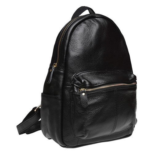 Шкіряний жіночий рюкзак Keizer K1339-black фото №1