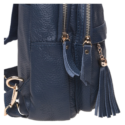 Шкіряний жіночий рюкзак Keizer K11032-blue фото №4