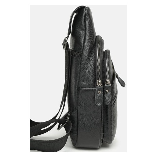 Чоловічий рюкзак шкіряний Keizer K11808-black фото №4