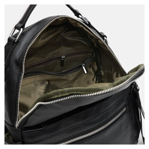 Шкіряний жіночий рюкзак Keizer K12108bl-black фото №7
