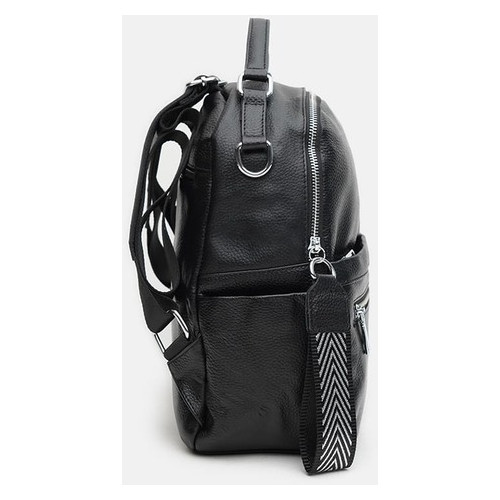 Шкіряний жіночий рюкзак Keizer K12108bl-black фото №6