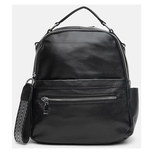 Шкіряний жіночий рюкзак Keizer K12108bl-black фото №3