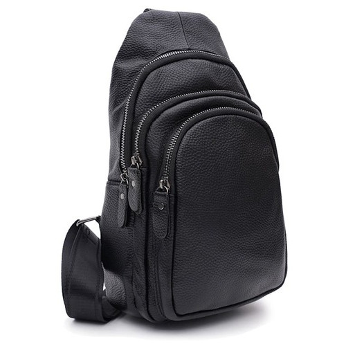 Чоловічий рюкзак шкіряний Keizer K14036bl-black фото №1