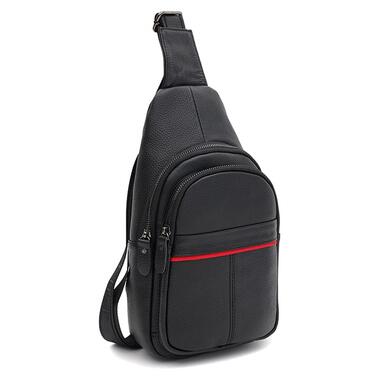 Чоловічий шкіряний рюкзак через плече Keizer K11022bl-black фото №1