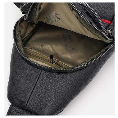 Чоловічий шкіряний рюкзак через плече Keizer K11022bl-black фото №5