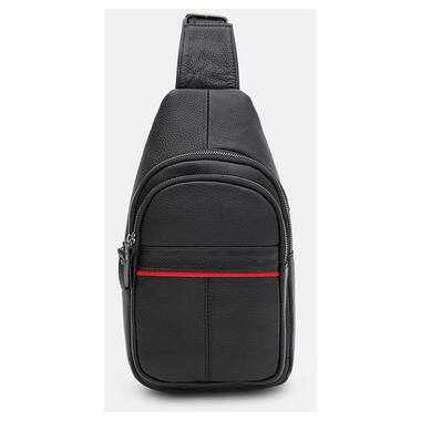 Чоловічий шкіряний рюкзак через плече Keizer K11022bl-black фото №2