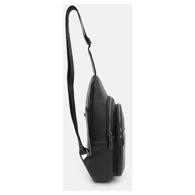 Чоловічий шкіряний рюкзак через плече Keizer K11022bl-black фото №3