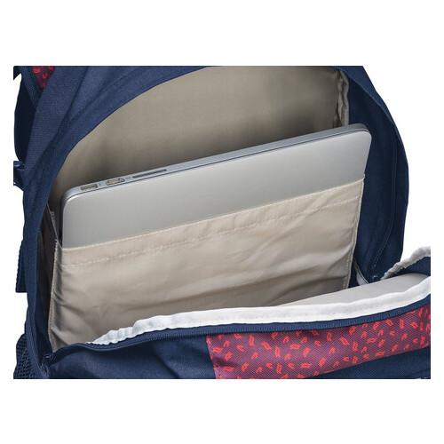 Міський рюкзак з посиленою спинкою Topmove 22L синій з бордовим фото №7