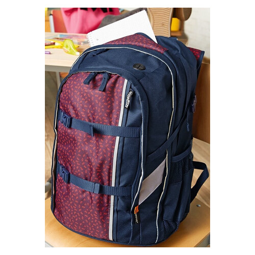 Міський рюкзак з посиленою спинкою Topmove 22L синій з бордовим фото №2