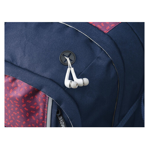 Міський рюкзак з посиленою спинкою Topmove 22L синій з бордовим фото №5