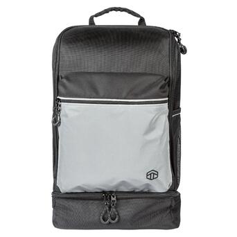 Діловий рюкзак зі світловідбивними вставками 17L Topmove чорний із сірим фото №4
