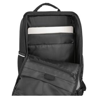 Діловий рюкзак зі світловідбивними вставками 17L Topmove чорний із сірим фото №9