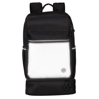 Діловий рюкзак зі світловідбивними вставками 17L Topmove чорний із сірим фото №5