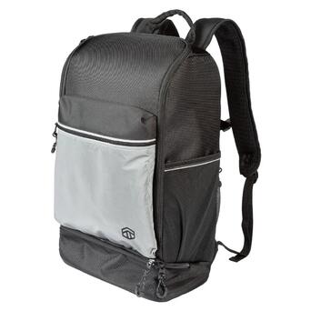 Діловий рюкзак зі світловідбивними вставками 17L Topmove чорний із сірим фото №1