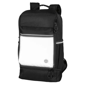 Діловий рюкзак зі світловідбивними вставками 17L Topmove чорний із сірим фото №3